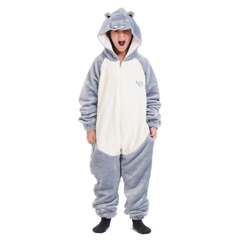 Snuggs Kids Blanket Onesie Hippo
